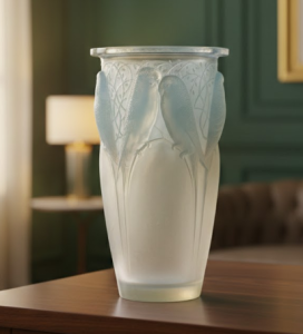 vases lalique : cristal art déco