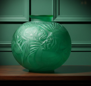 vases lalique : cristal art déco