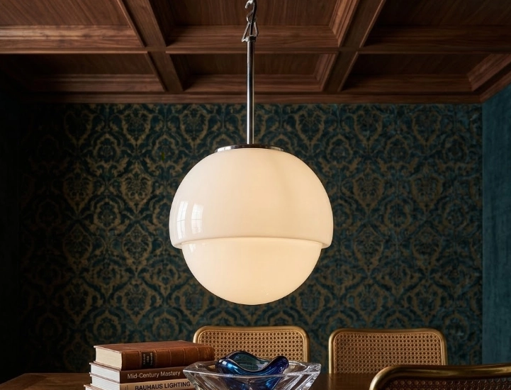 lampe opaline blanc bistro