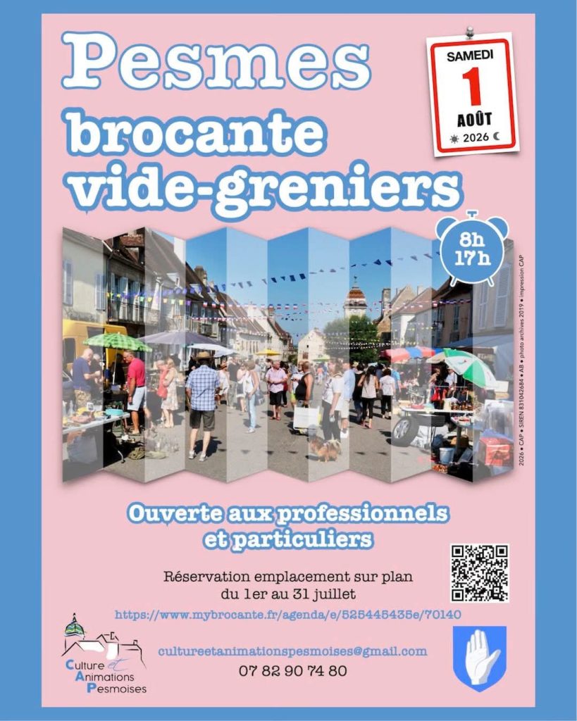 BROCANTE ANNUELLE PESMES 2026